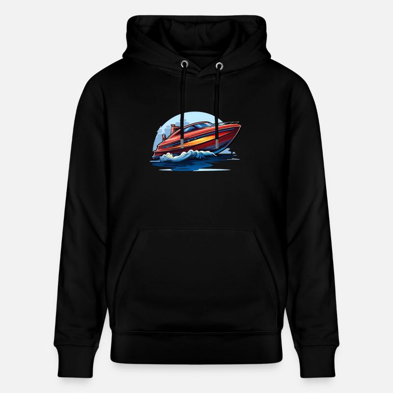 Motorboot - Stanley/Stella Unisex Bio-Hoodie CRUISER  - Schwarz