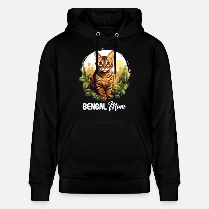 Chat du Bengale Bengalkatze - Sweat à capuche bio CRUISER Stanley/Stella Unisexe - noir