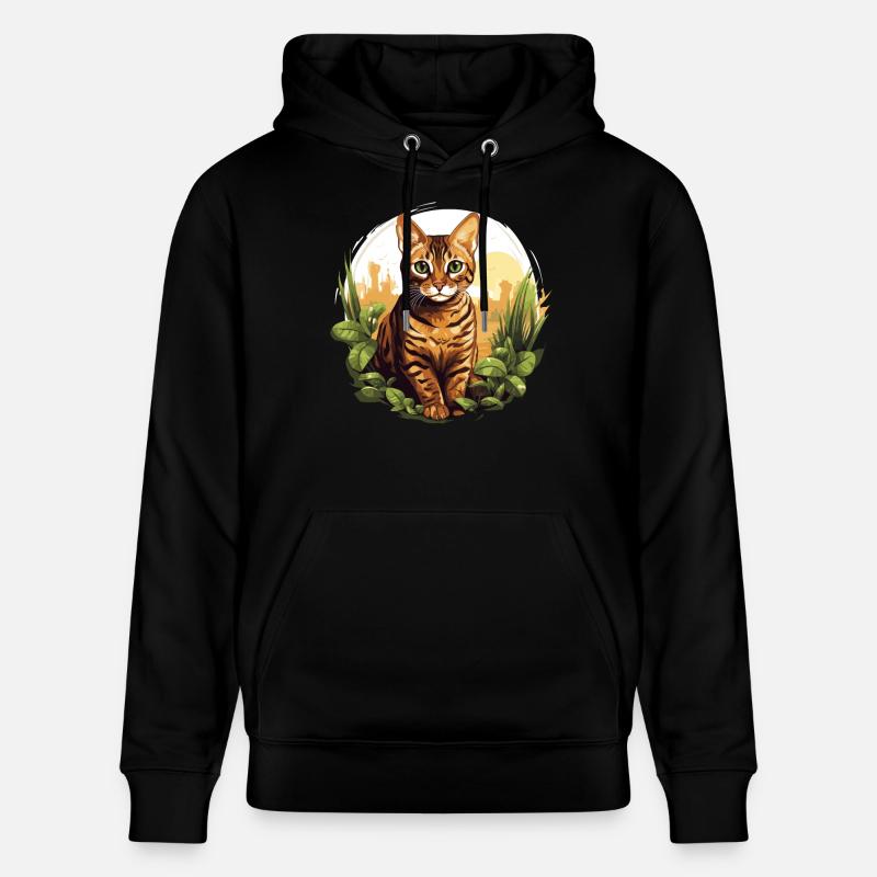 Chat du Bengale Bengalkatze - Sweat à capuche bio CRUISER Stanley/Stella Unisexe - noir