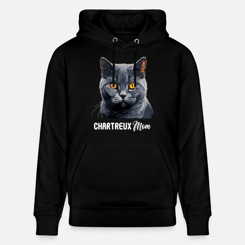 Chat Chartreux Chat Chartreux - Sweat à capuche bio CRUISER Stanley/Stella Unisexe - noir