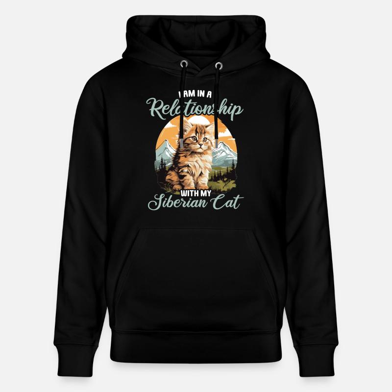 Chat Sibérien Sibirische Katze - Sweat à capuche bio CRUISER Stanley/Stella Unisexe - noir