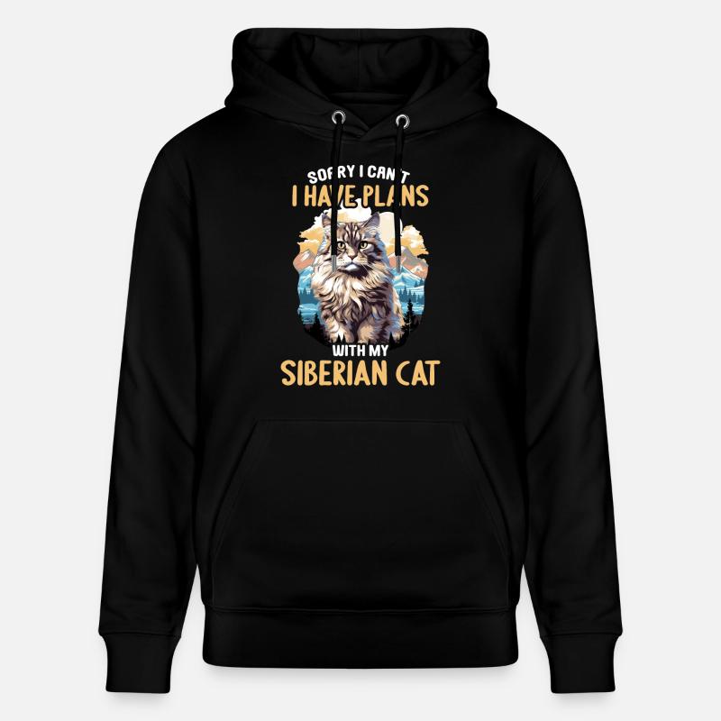 Chat Sibérien Sibirische Katze - Sweat à capuche bio CRUISER Stanley/Stella Unisexe - noir