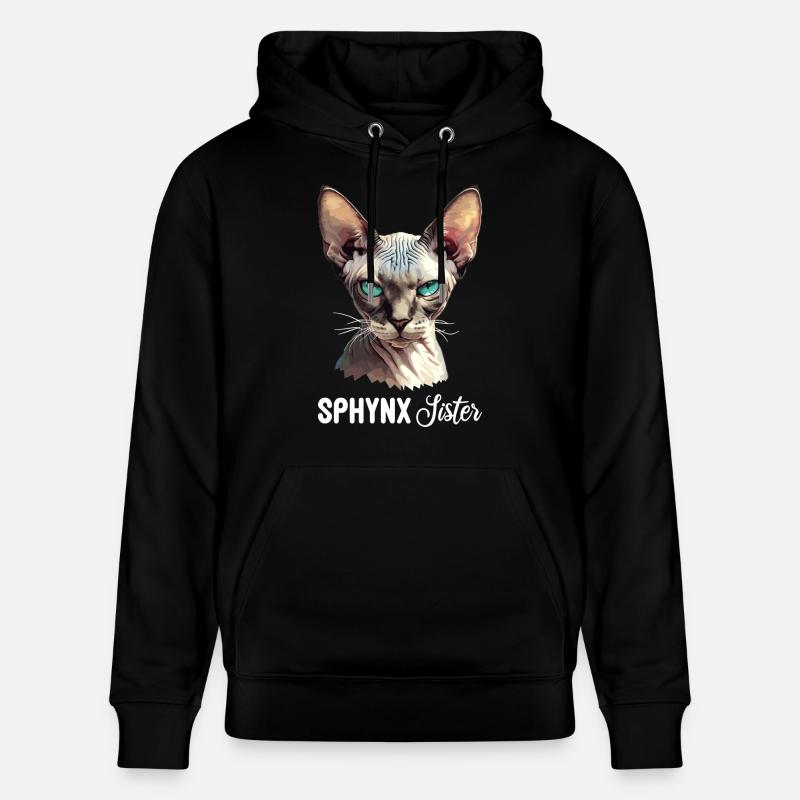 Sphynx Kätzchen Sphynx Katze - Stanley/Stella Unisex Bio-Hoodie CRUISER  - Schwarz