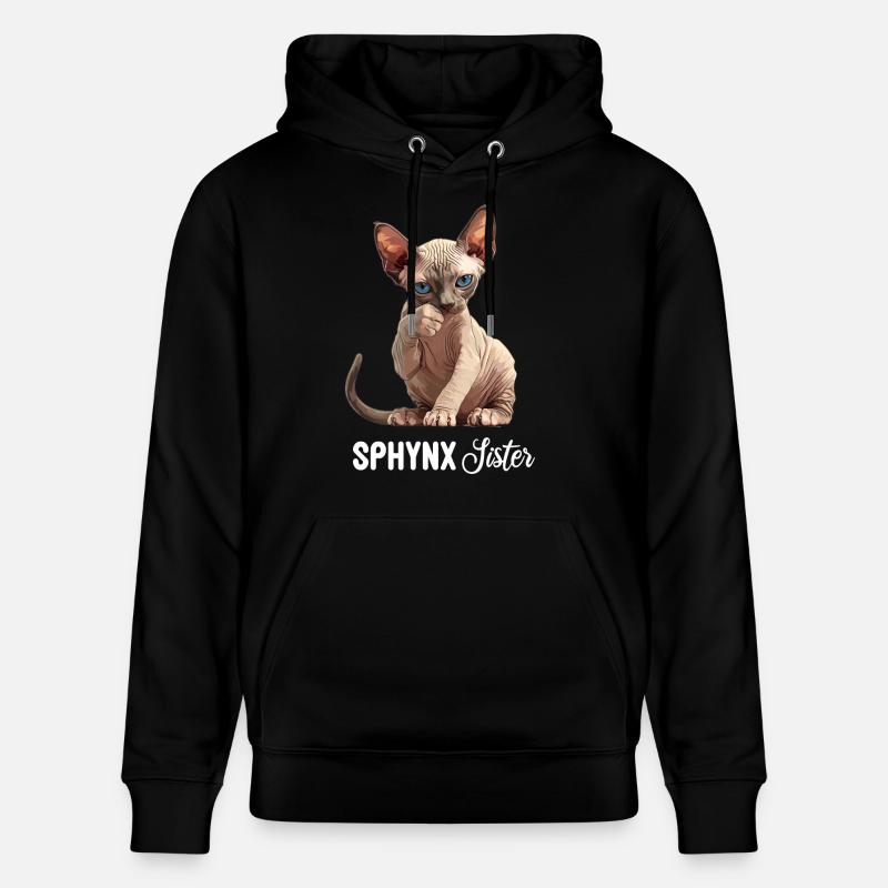 Sphynx Chaton Sphynx Chat - Sweat à capuche bio CRUISER Stanley/Stella Unisexe - noir