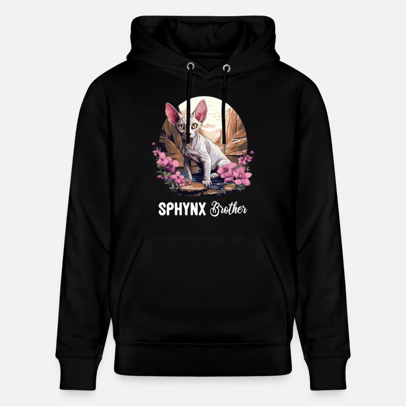 Sphynx Kätzchen Sphynx Katze - Stanley/Stella Unisex Bio-Hoodie CRUISER  - Schwarz