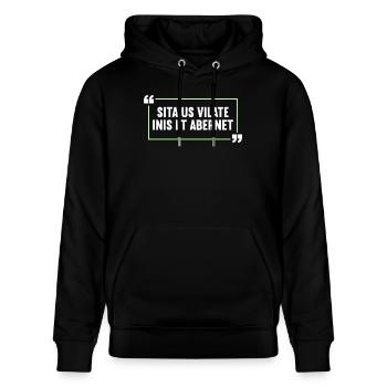 Lateinisch Lustiger Latein Spruch - Stanley/Stella Unisex Bio-Hoodie CRUISER  - Schwarz - Vorne - Alina (178cm) & Michal (187cm)