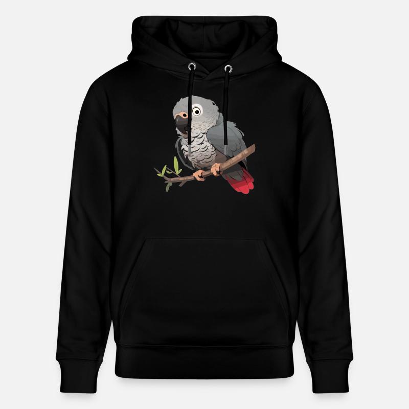 Perroquets gris d’Afrique - Sweat à capuche bio CRUISER Stanley/Stella Unisexe - noir