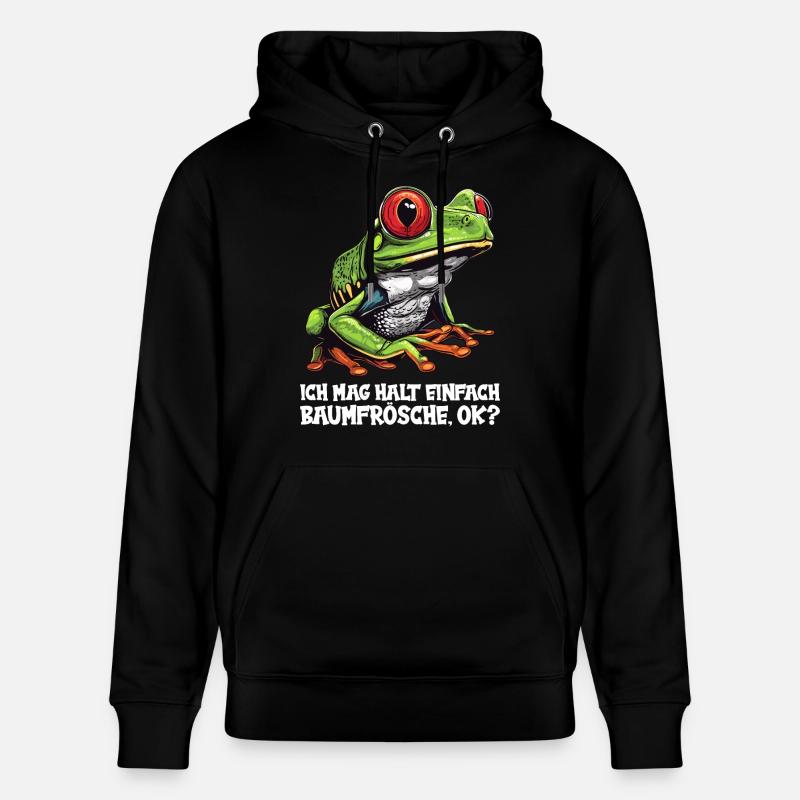 Tree Frog Baumfrösche Baumfrosch - Stanley/Stella CRUISER Unisex Organic Hoodie - black