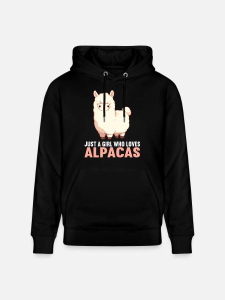 Alpaca Alpacas Alpaca - Stanley/Stella CRUISER Unisex Organic Hoodie - black
