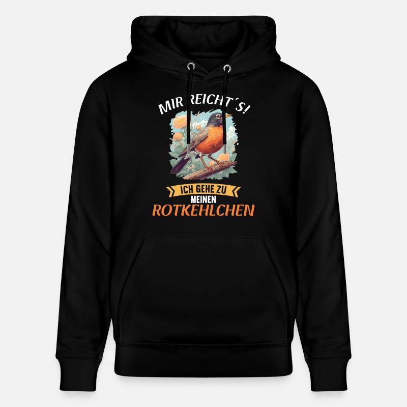 Robin Rotkehlchen - Stanley/Stella Unisex Bio-Hoodie CRUISER  - Schwarz