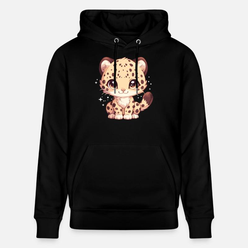 Léopard léopard - Sweat à capuche bio CRUISER Stanley/Stella Unisexe - noir