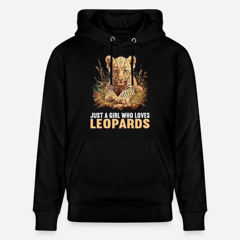 Léopard léopard - Sweat à capuche bio CRUISER Stanley/Stella Unisexe - noir