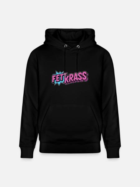 Bold Crass Retro Lettering - Stanley/Stella CRUISER Unisex Organic Hoodie - black