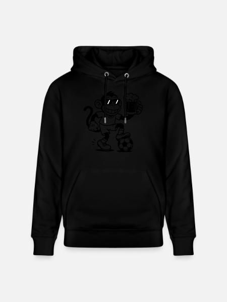 Bier Affe Fussball - Stanley/Stella Unisex Bio-Hoodie CRUISER  - Schwarz