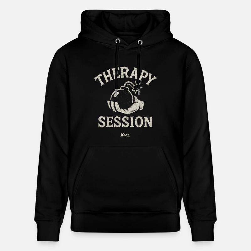 Hand holding therapy session bombshell - Stanley/Stella CRUISER Unisex Organic Hoodie - black