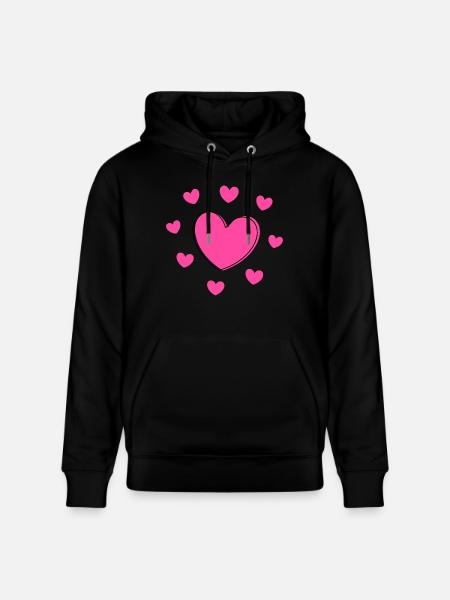 Valentinsdagsgave Valentinsdag - Stanley/Stella CRUISER økologisk unisex-hoodie - sort