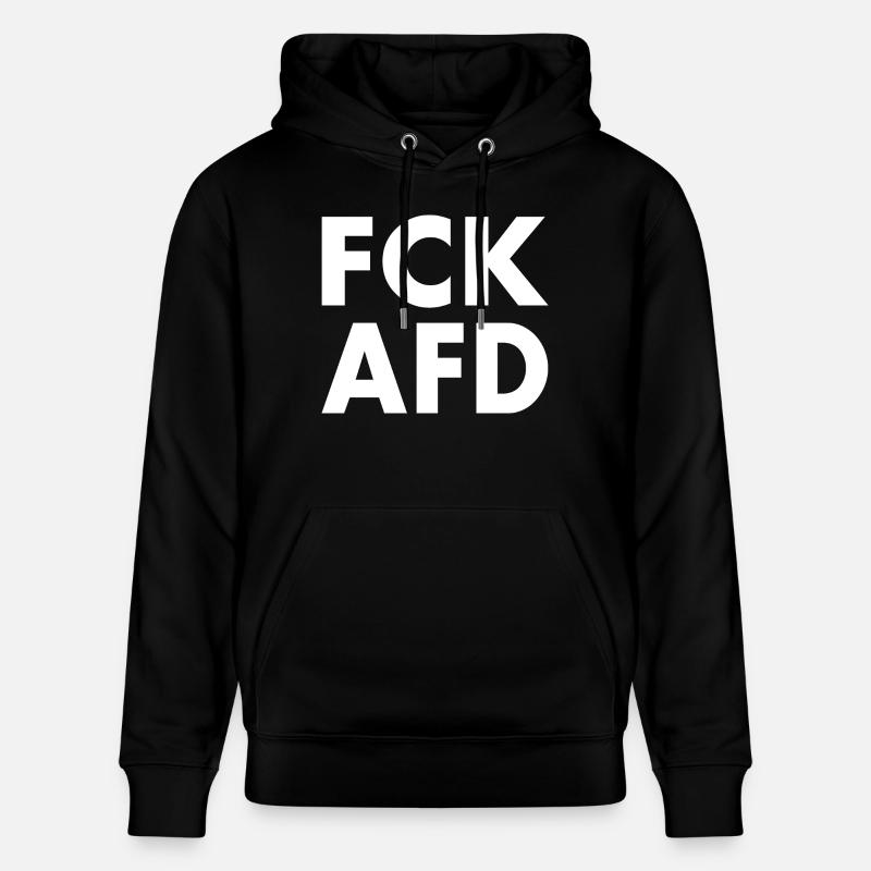 Fck afd - Stanley/Stella Unisex Bio-Hoodie CRUISER  - Schwarz
