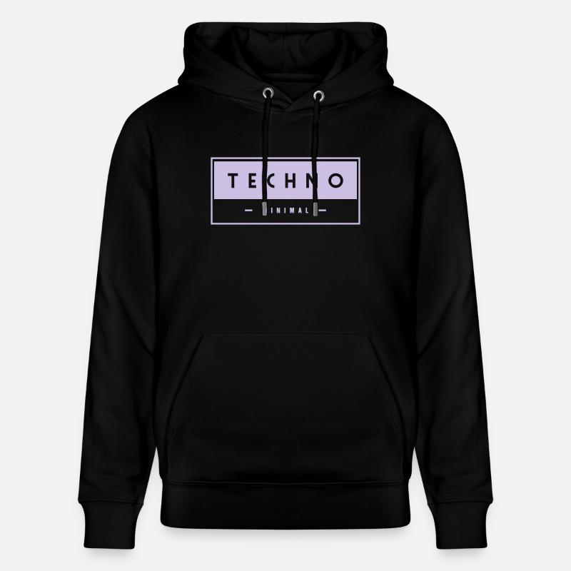 Techno - Minimal - - Sweat à capuche bio CRUISER Stanley/Stella Unisexe - noir