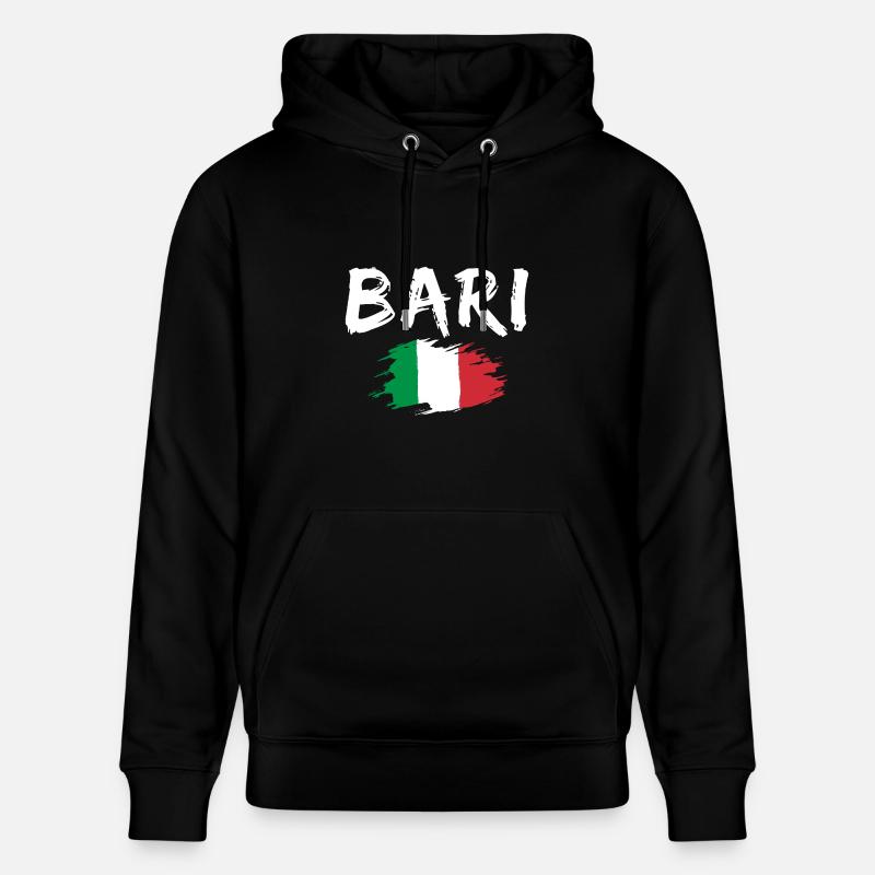 Bari, Italie, Drapeau - Sweat à capuche bio CRUISER Stanley/Stella Unisexe - noir