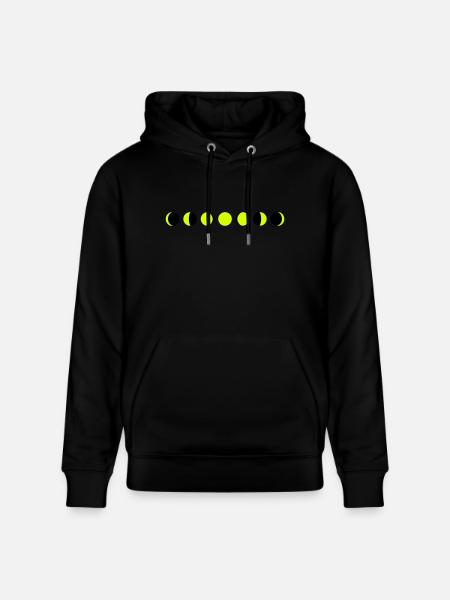 Mond, Mondphasen - Stanley/Stella Unisex Bio-Hoodie CRUISER - Schwarz