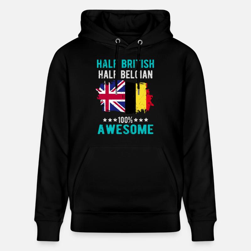 Moitié britannique moitié belge - Sweat à capuche bio CRUISER Stanley/Stella Unisexe - noir