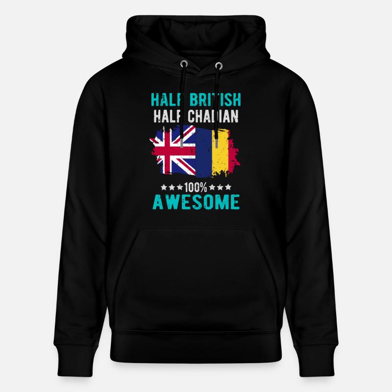 Halb Brite Halb Tschader - Stanley/Stella Unisex Bio-Hoodie CRUISER  - Schwarz