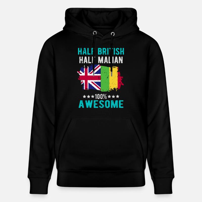 Moitié britannique moitié maliens - Sweat à capuche bio CRUISER Stanley/Stella Unisexe - noir