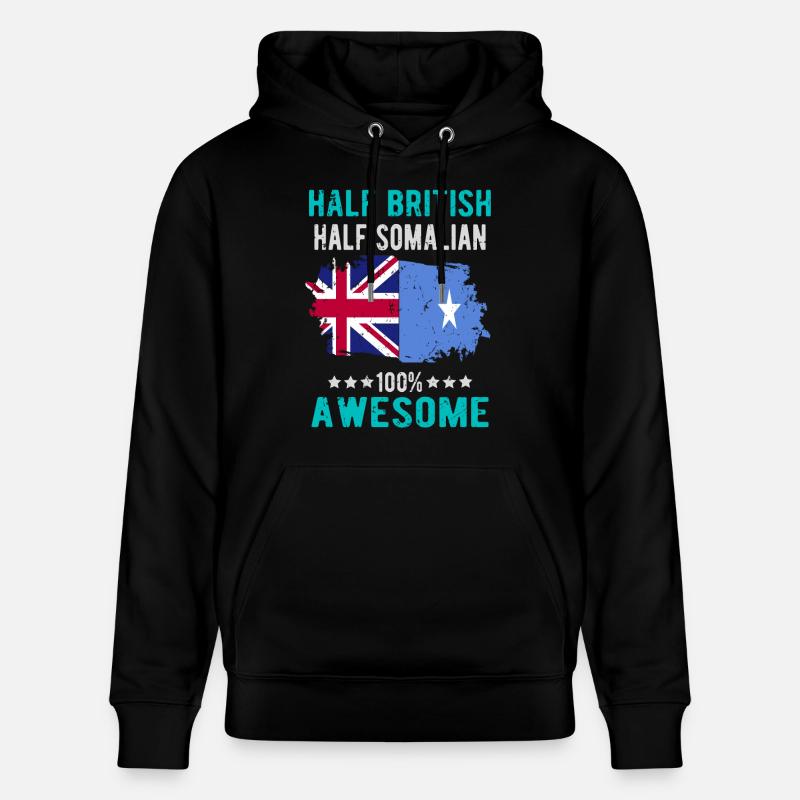 Halb Brite Halb Somalier - Stanley/Stella Unisex Bio-Hoodie CRUISER  - Schwarz