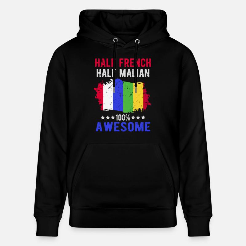 Moitié Français moitié malien - Sweat à capuche bio CRUISER Stanley/Stella Unisexe - noir