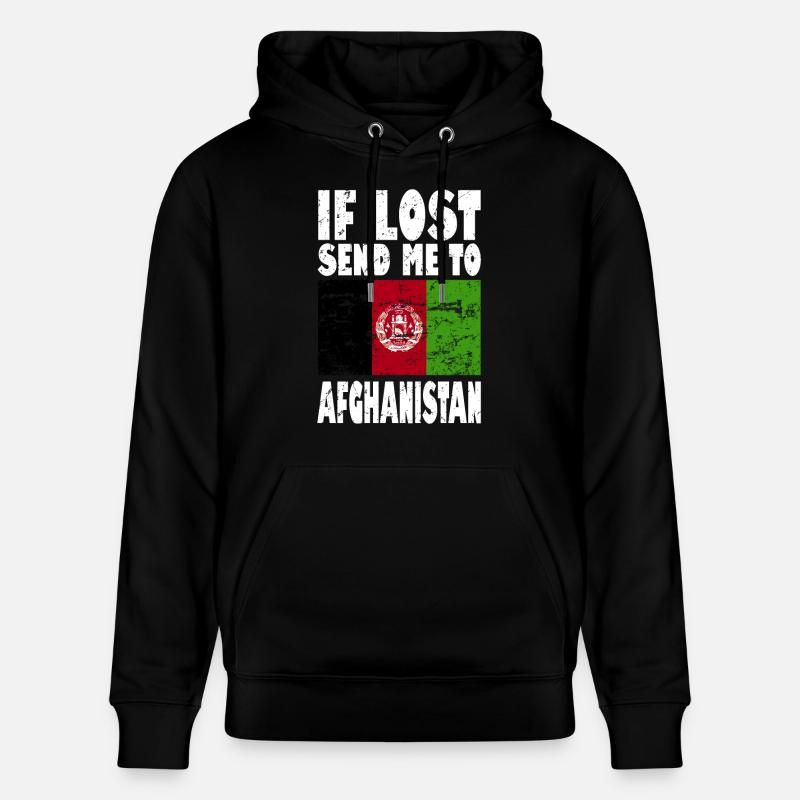 Slogan du drapeau afghan - Sweat à capuche bio CRUISER Stanley/Stella Unisexe - noir