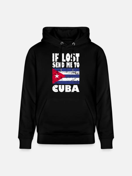 Cuba Flag Saying - Stanley/Stella CRUISER Unisex Organic Hoodie - black