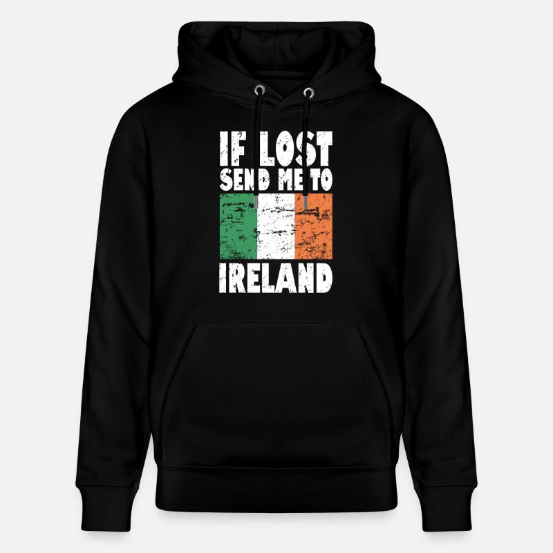 Drapeau irlandais - Sweat à capuche bio CRUISER Stanley/Stella Unisexe - noir