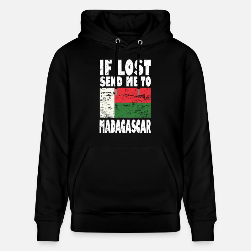 Drapeau de Madagascar - Sweat à capuche bio CRUISER Stanley/Stella Unisexe - noir
