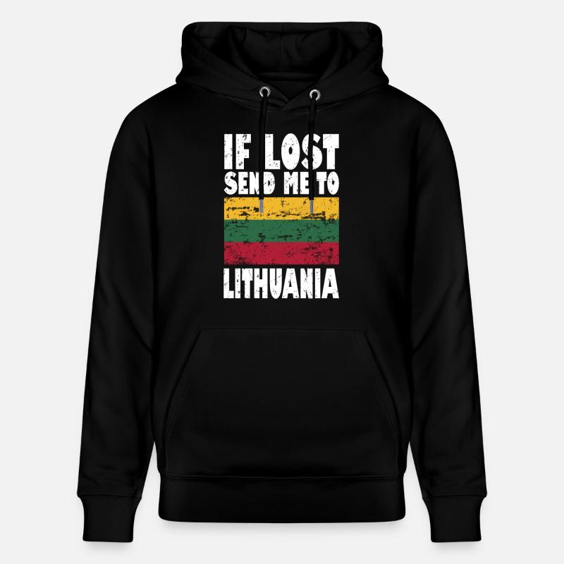 Drapeau de la Lituanie - Sweat à capuche bio CRUISER Stanley/Stella Unisexe - noir