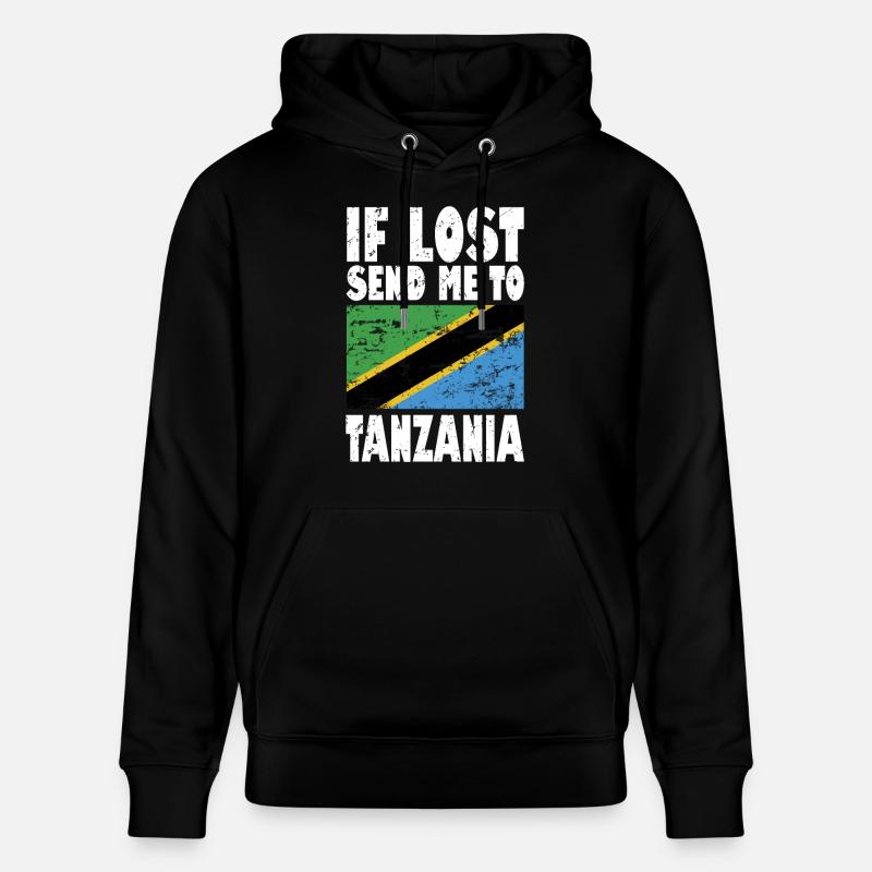 Drapeau de la Tanzanie - Sweat à capuche bio CRUISER Stanley/Stella Unisexe - noir