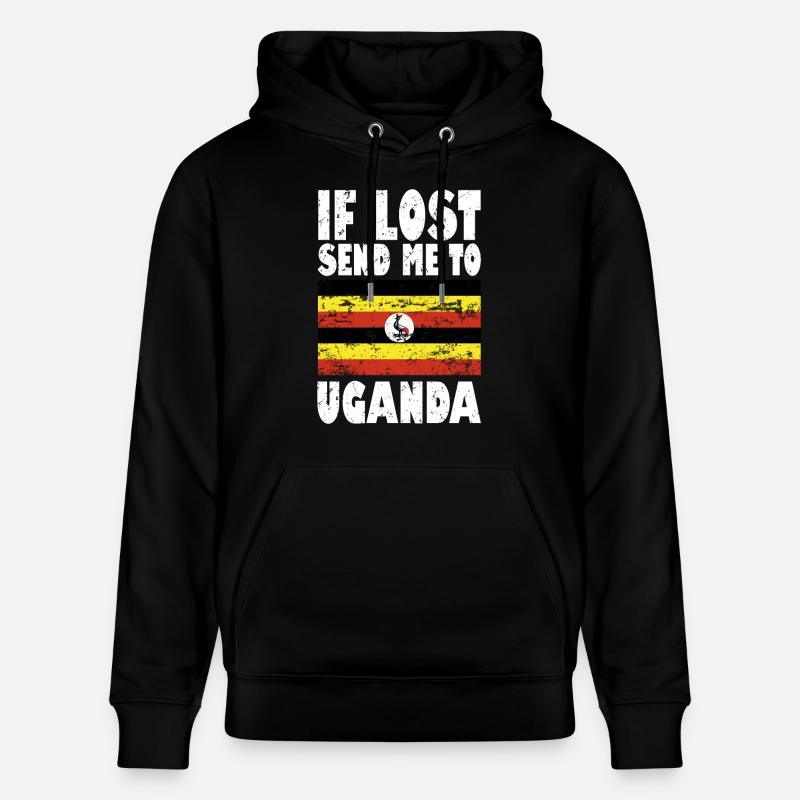 Drapeau de l’Ouganda - Sweat à capuche bio CRUISER Stanley/Stella Unisexe - noir