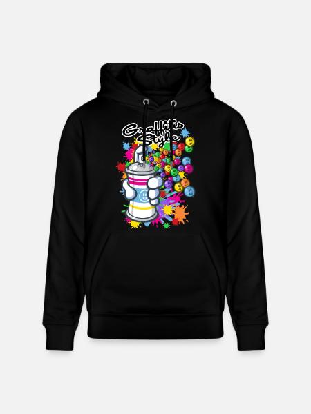 Graffiti cartoon style - Stanley/Stella CRUISER Unisex Organic Hoodie - black