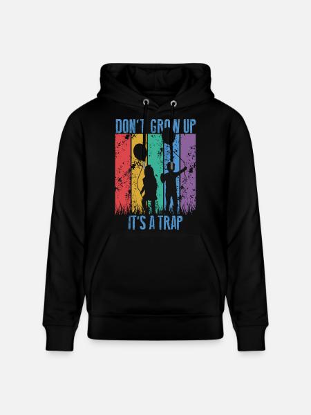 grow up child kid - Stanley/Stella CRUISER Unisex Organic Hoodie - black