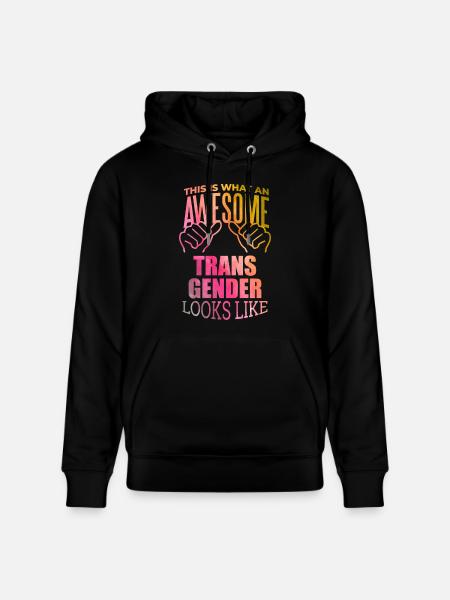Transgender Transgender Transgender - Stanley/Stella CRUISER Unisex Organic Hoodie - black