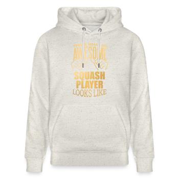 quetschen - Stanley/Stella Unisex Bio-Hoodie CRUISER  - Beige meliert - Vorne - Alina (178cm) & Michal (187cm)