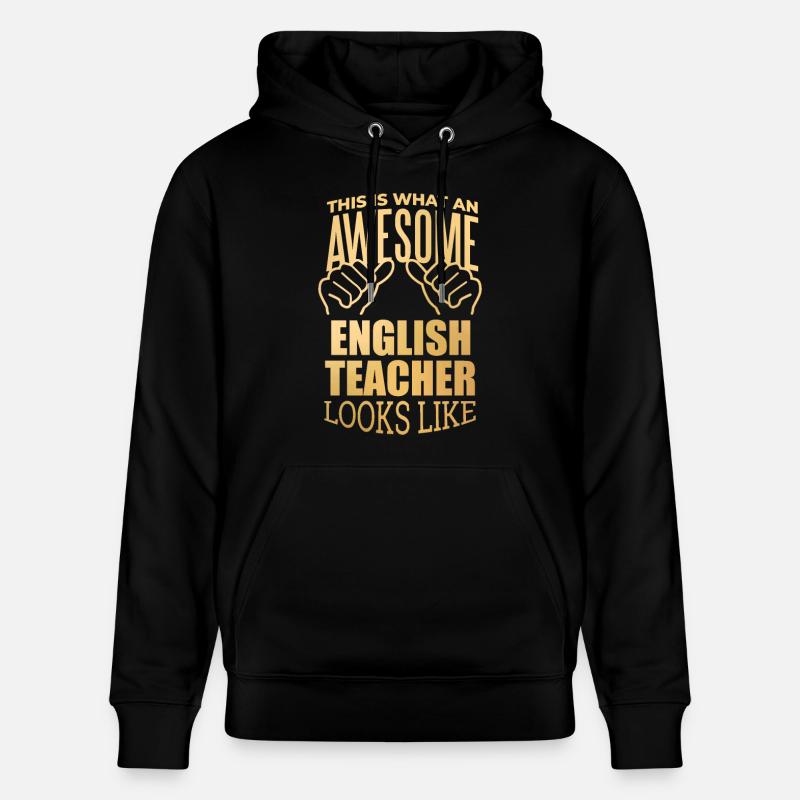 Anglais - Sweat à capuche bio CRUISER Stanley/Stella Unisexe - noir