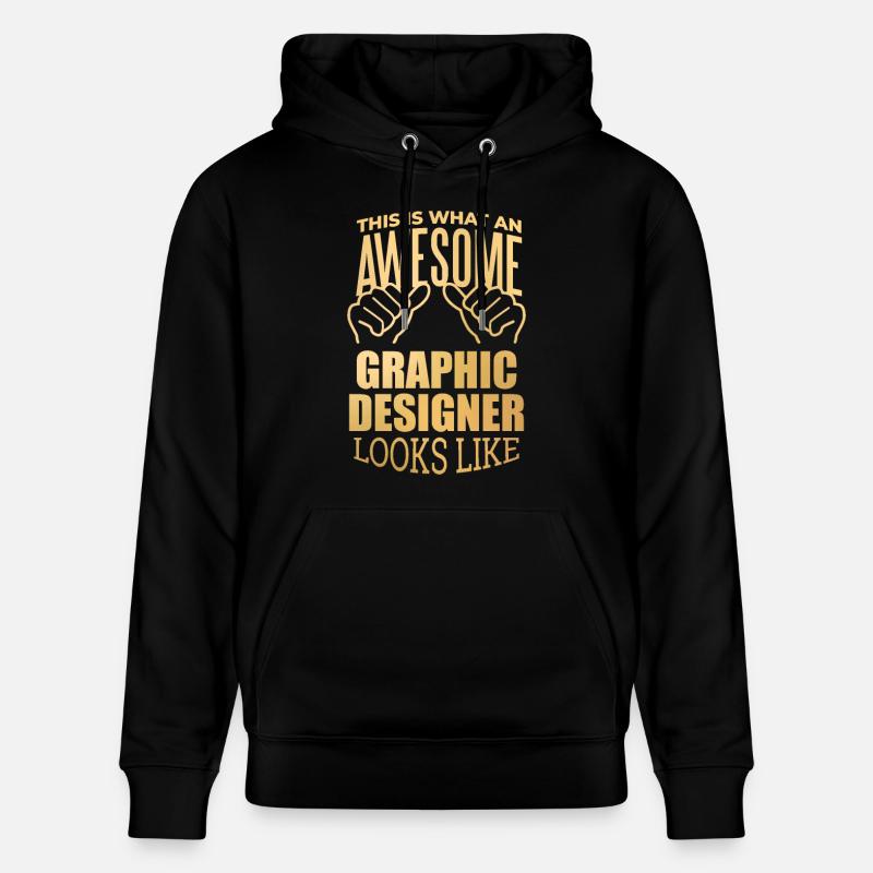 Graphiste - Sweat à capuche bio CRUISER Stanley/Stella Unisexe - noir