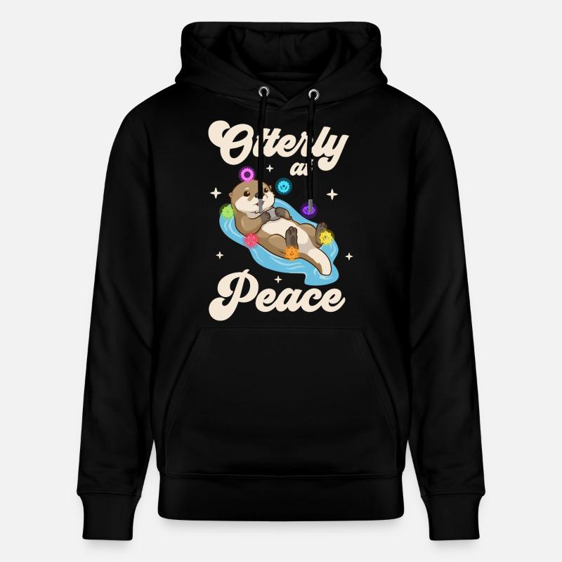 Otter Frieden - Chakra Harmonie - Stanley/Stella Unisex Bio-Hoodie CRUISER - Schwarz