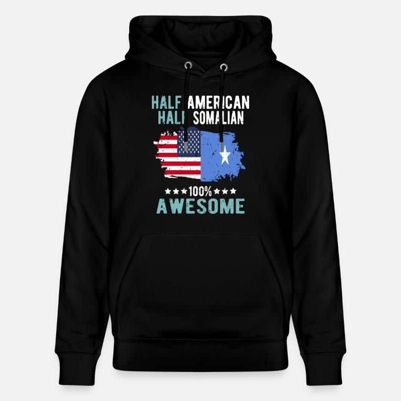 Halb Amerikaner Halb Somalier - Stanley/Stella Unisex Bio-Hoodie CRUISER  - Schwarz