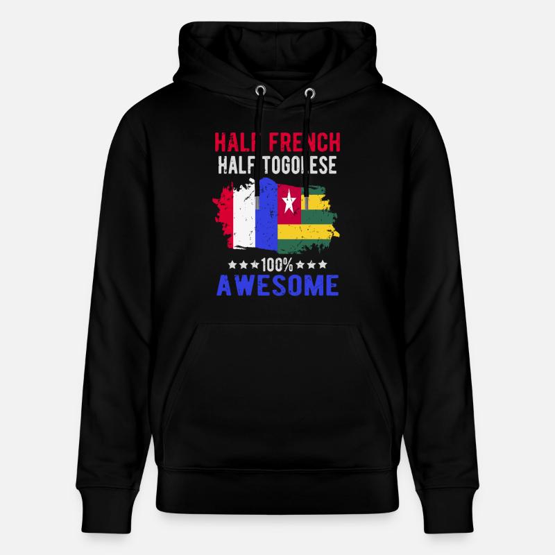 Moitié Français moitié tongolese - Sweat à capuche bio CRUISER Stanley/Stella Unisexe - noir