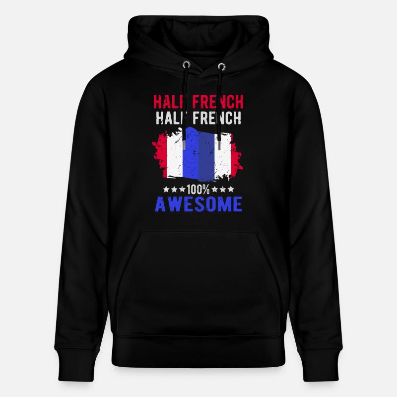 Moitié Français moitié Français - Sweat à capuche bio CRUISER Stanley/Stella Unisexe - noir