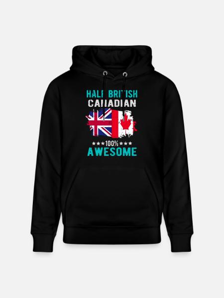 Halb Brite Halb Kanadier - Stanley/Stella Unisex Bio-Hoodie CRUISER  - Schwarz