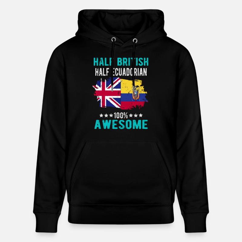 Moitié Britannique moitié Équatoriens - Sweat à capuche bio CRUISER Stanley/Stella Unisexe - noir