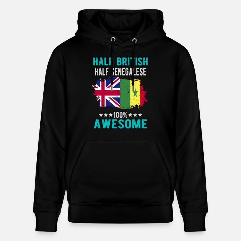 Moitié britannique moitié sénégalais - Sweat à capuche bio CRUISER Stanley/Stella Unisexe - noir