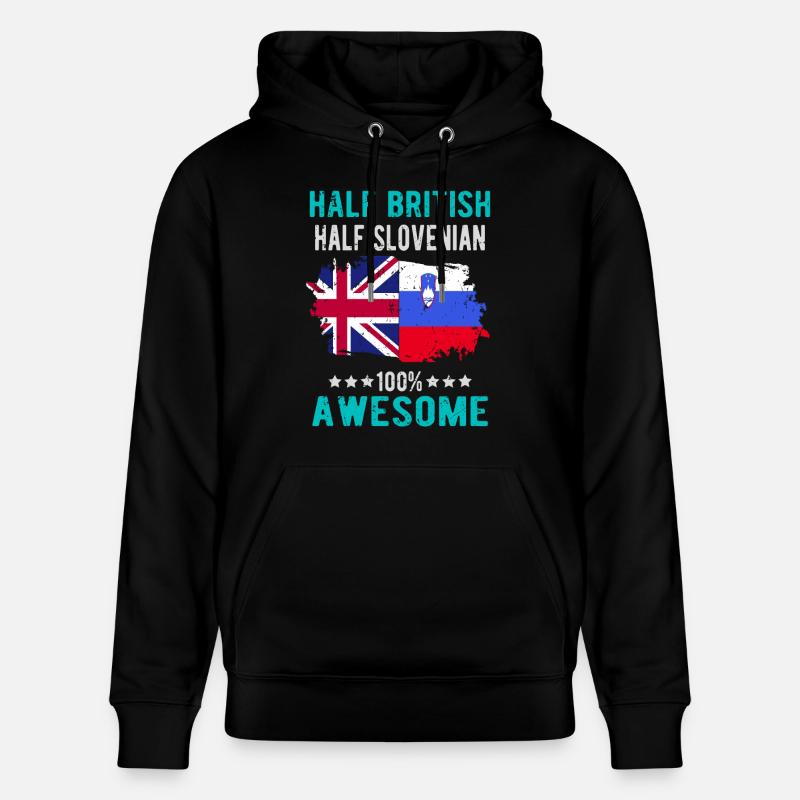 Moitié britannique moitié slovène - Sweat à capuche bio CRUISER Stanley/Stella Unisexe - noir